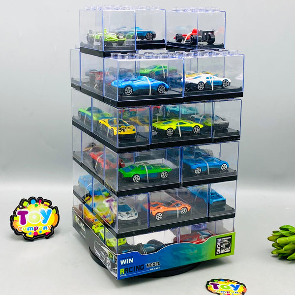 33Pcs Mini Diecast Cars Set With Acrylic Display Box