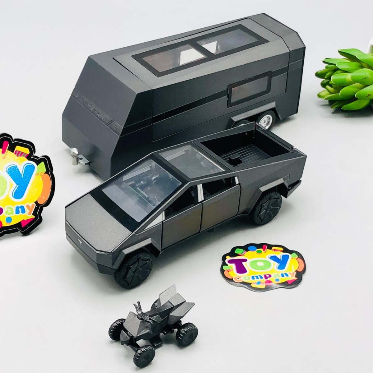 1:32 Diecast Tesla Cyber Truck With Trailer