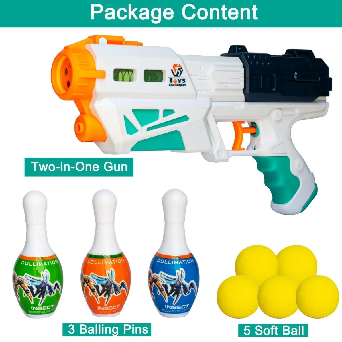 2in1 Manual Water & Soft Ball Shooting Gun