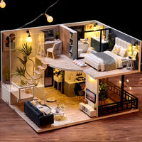 DIY Miniature Modern Luxury Home With LED Lights