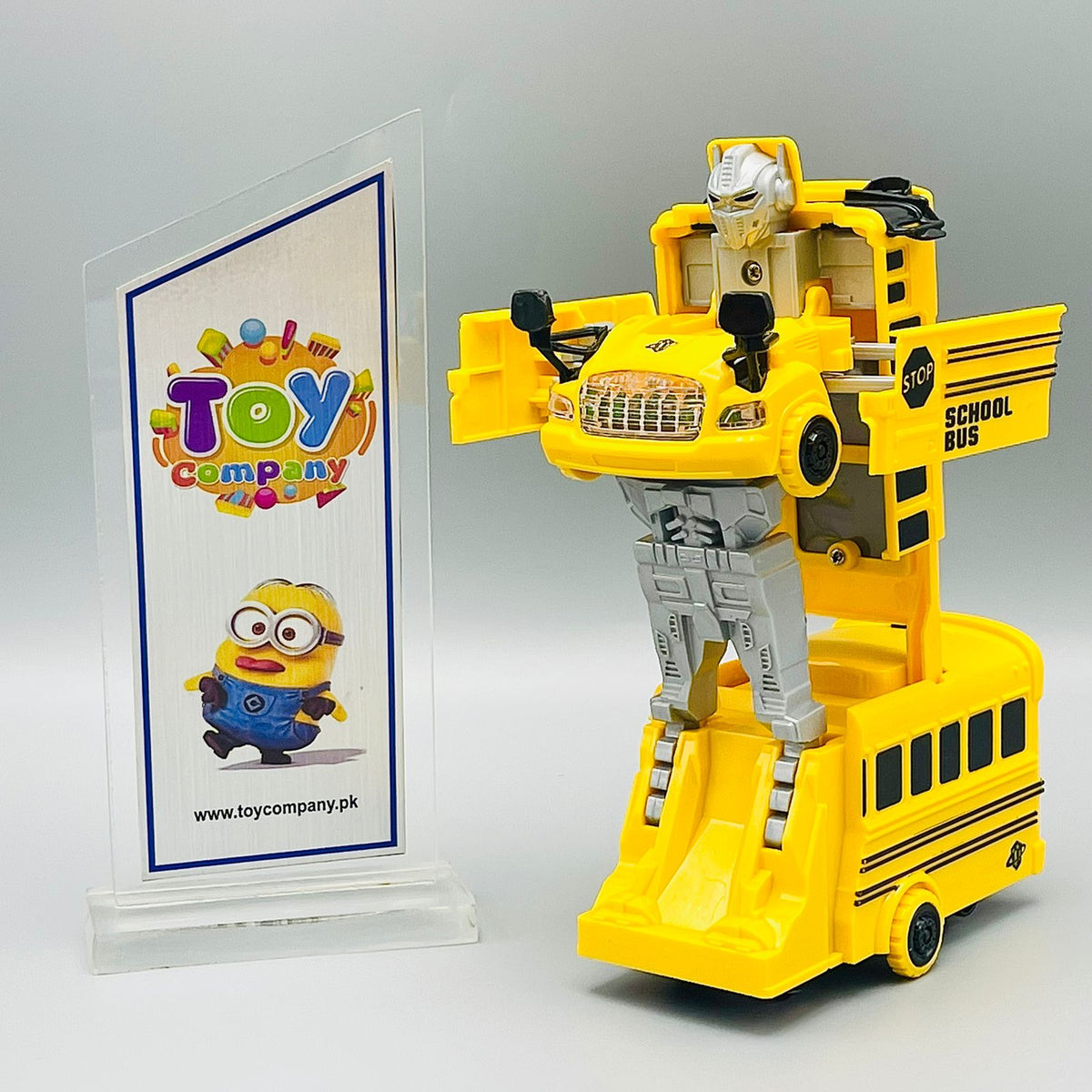 Robot Deformation School Bus Track Set