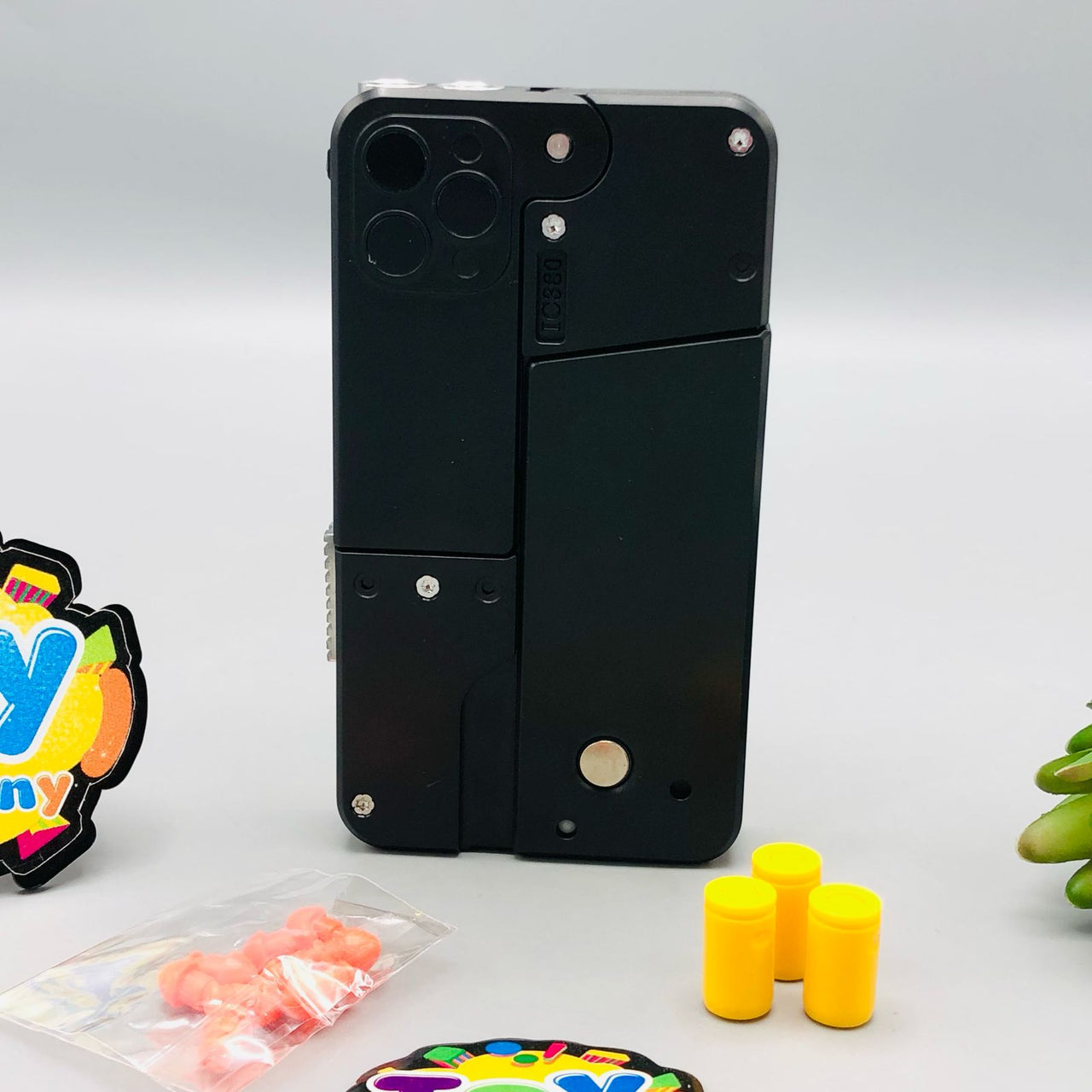 Foldable iPhone Shape Bullet Gun Toy