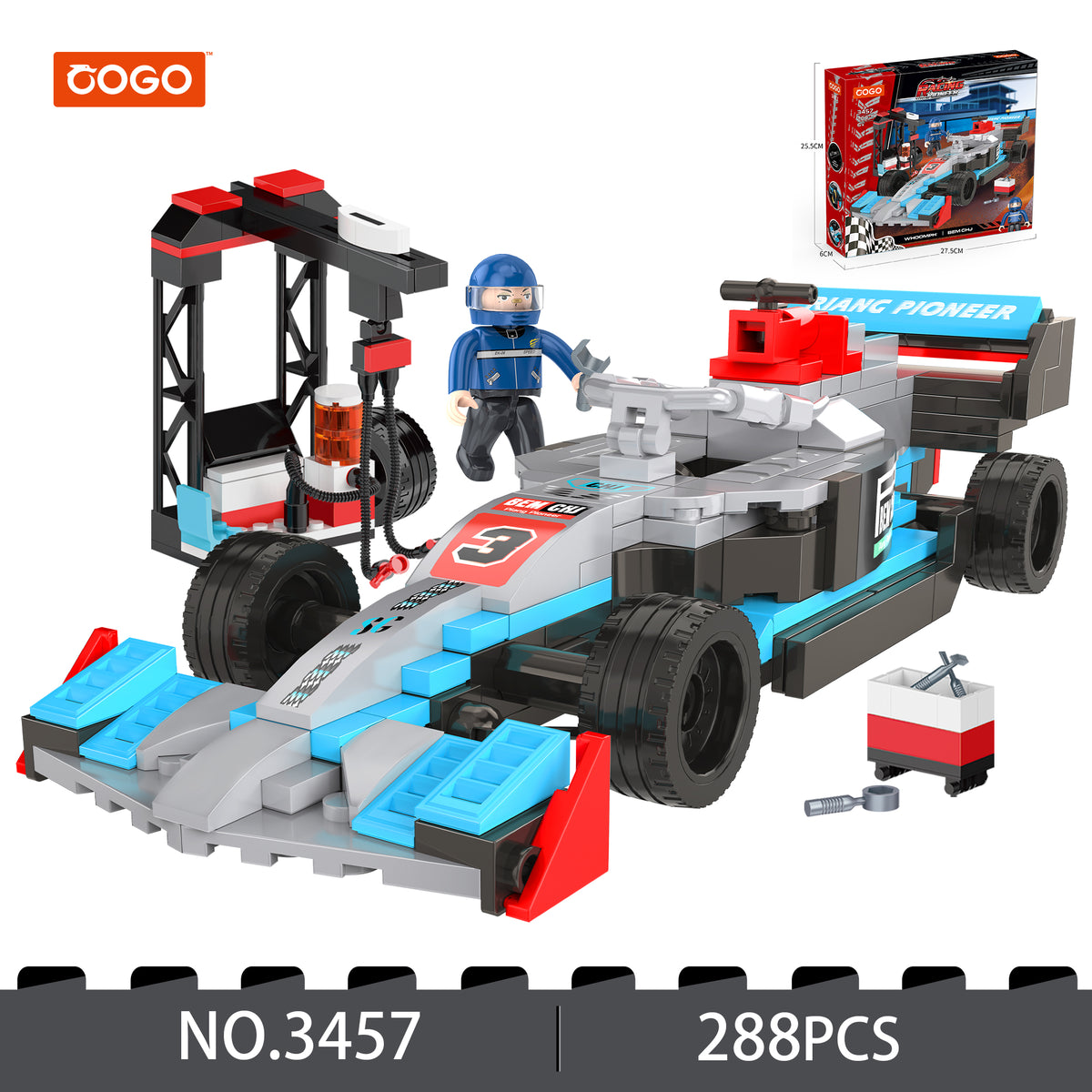288Pcs DIY Formula F1 Lego Bricks Set