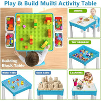 104Pcs Premium Animal World Building Blocks Table With Stool