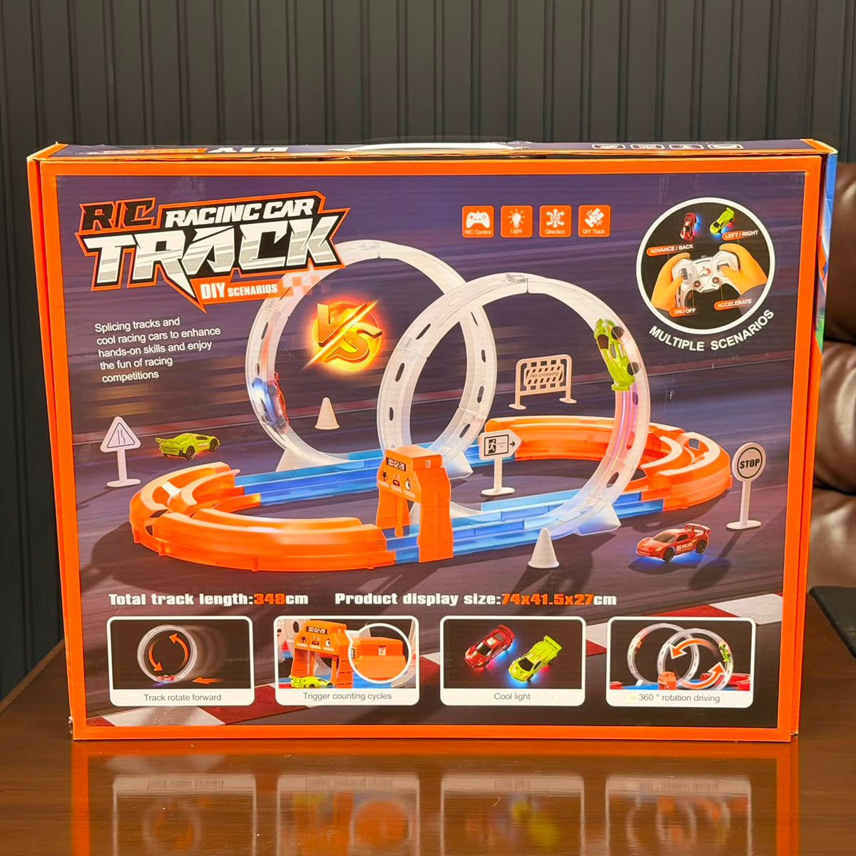 348cm RC Two Players Loop Racing Car Track Set