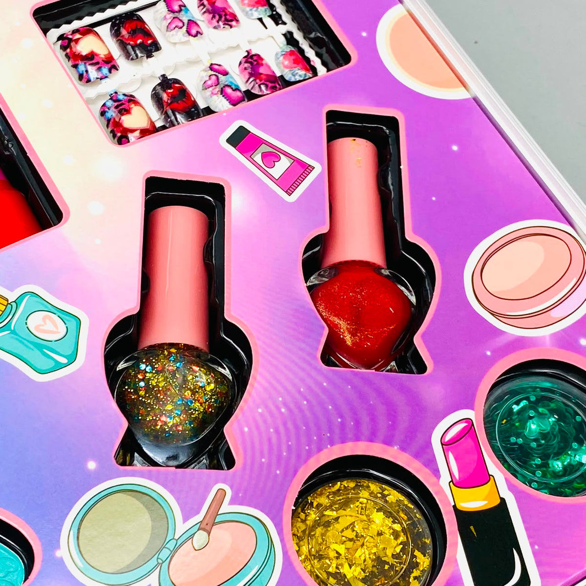 34Pcs Realistic Disney Princes Makeup Briefcase