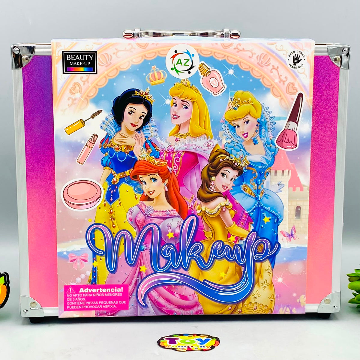 34Pcs Realistic Disney Princes Makeup Briefcase
