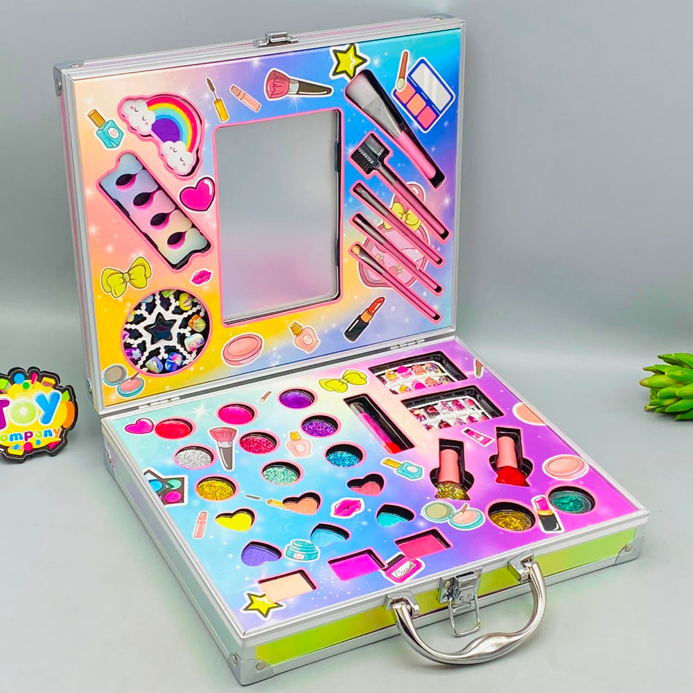 34Pcs Realistic Unicorn Makeup Briefcase