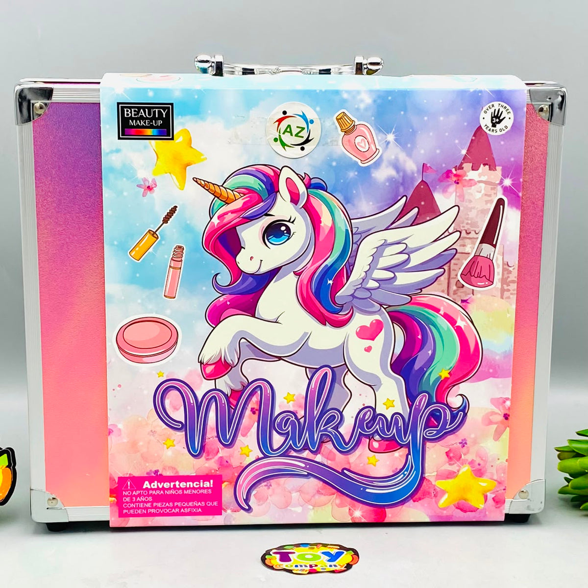 34Pcs Realistic Unicorn Makeup Briefcase