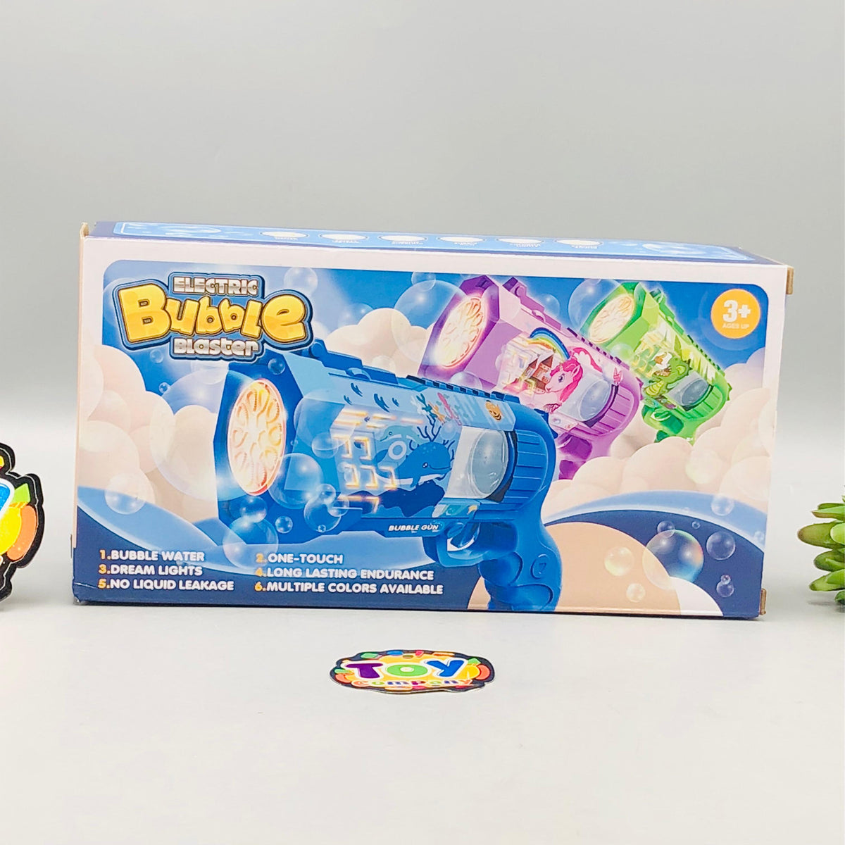 12 Holes Electric Unicorn Colorful Bubble Blaster Gun