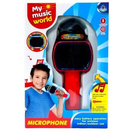 Kids Wireless Karaoke Microphone With Lights - Red