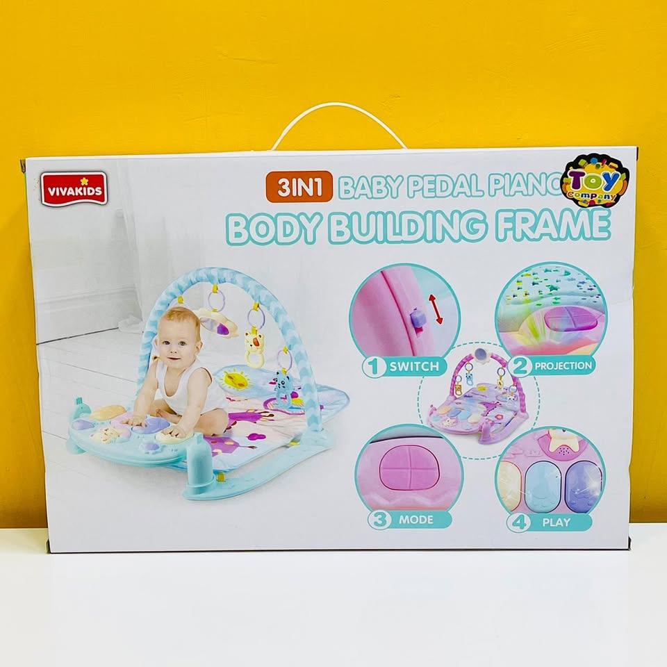 3 In 1 Baby Pedal Piano Body Building Frame
