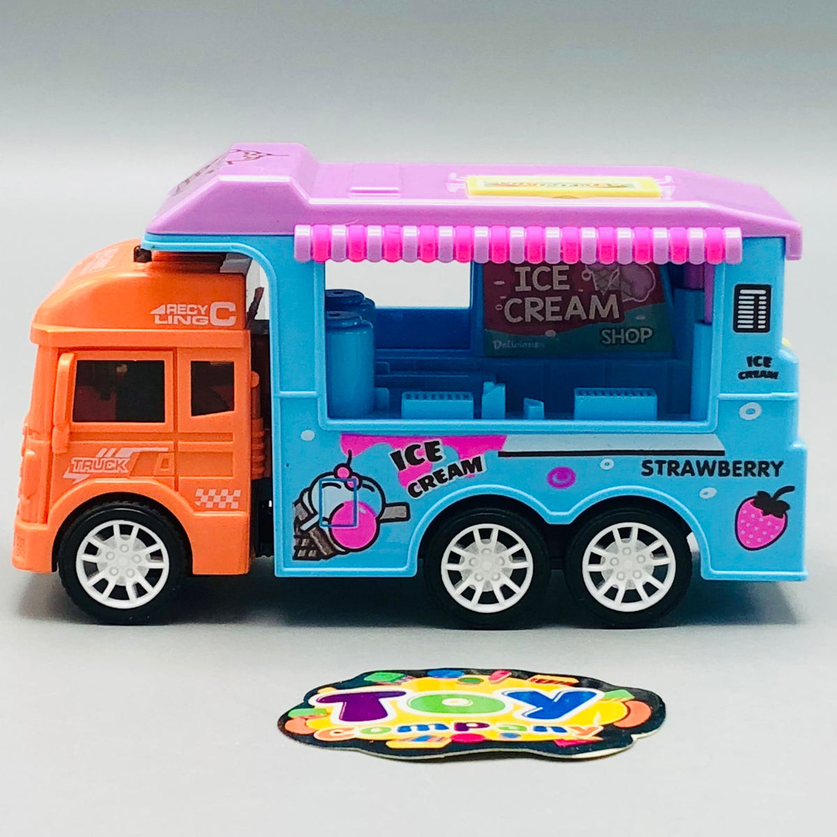 1Pc ABS Inertial Fun Dessert & Fast Food Selling Car Toy - Assortment