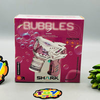 6 Holes Mini Shark Colorful Bubble Gun