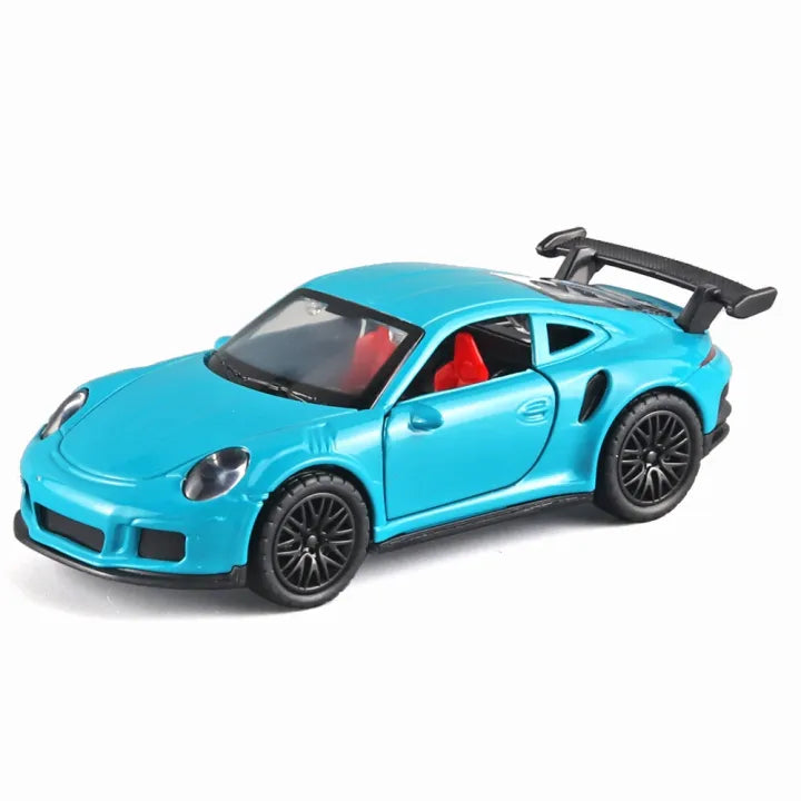 1:64 Diecast Porsche With Acrylic Display Box - Blue