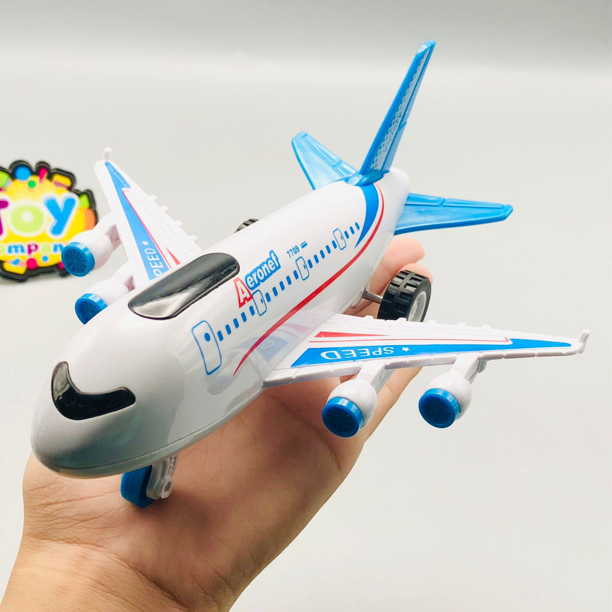 Friction Power Passenger Plane With Light & Sound - 1Pc