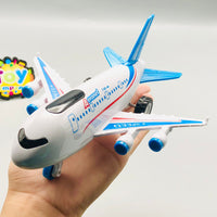 Friction Power Passenger Plane With Light & Sound - 1Pc