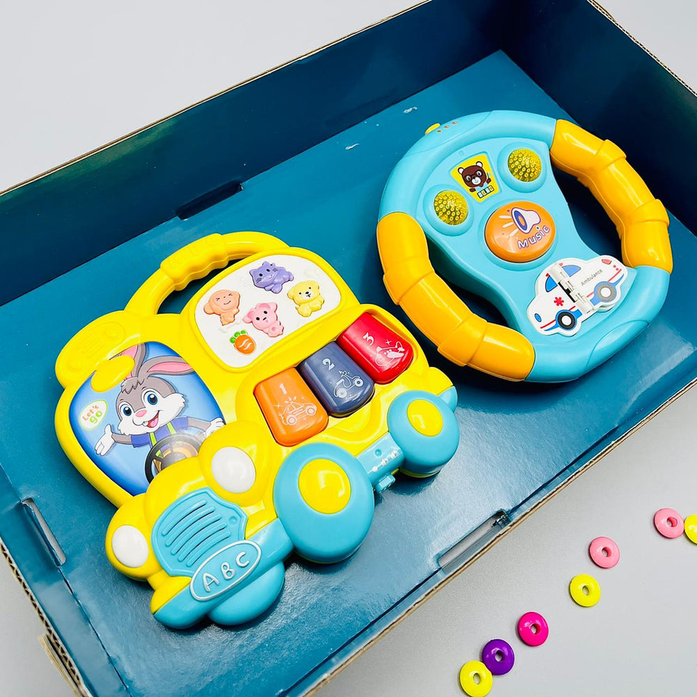 Music Party Set - Bunny Car & Steering Wheel