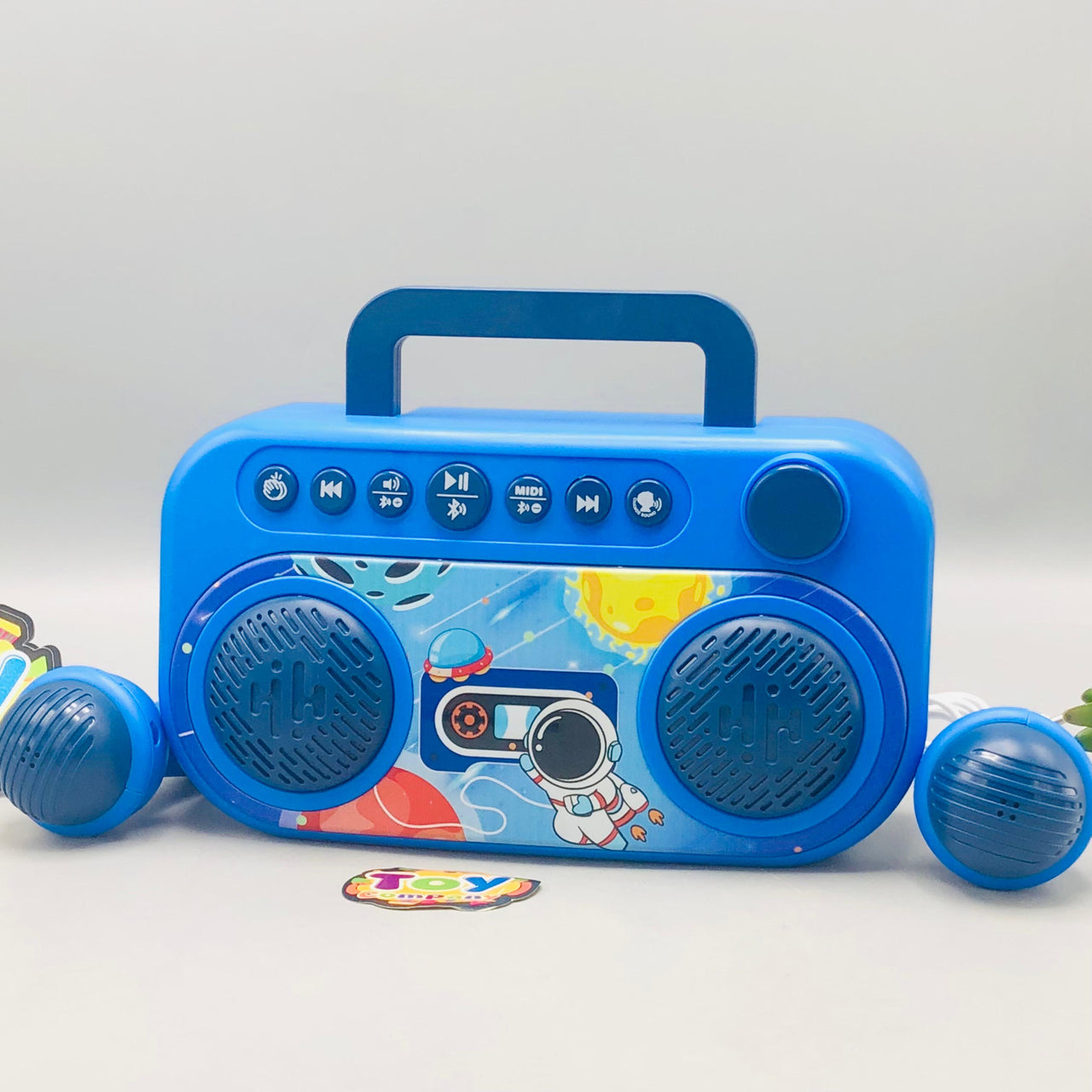 Space Themed Bluetooth Karaoke Speaker With Dual Mic