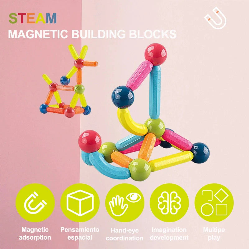 25Pcs Magnetic Puzzle Sticks Set