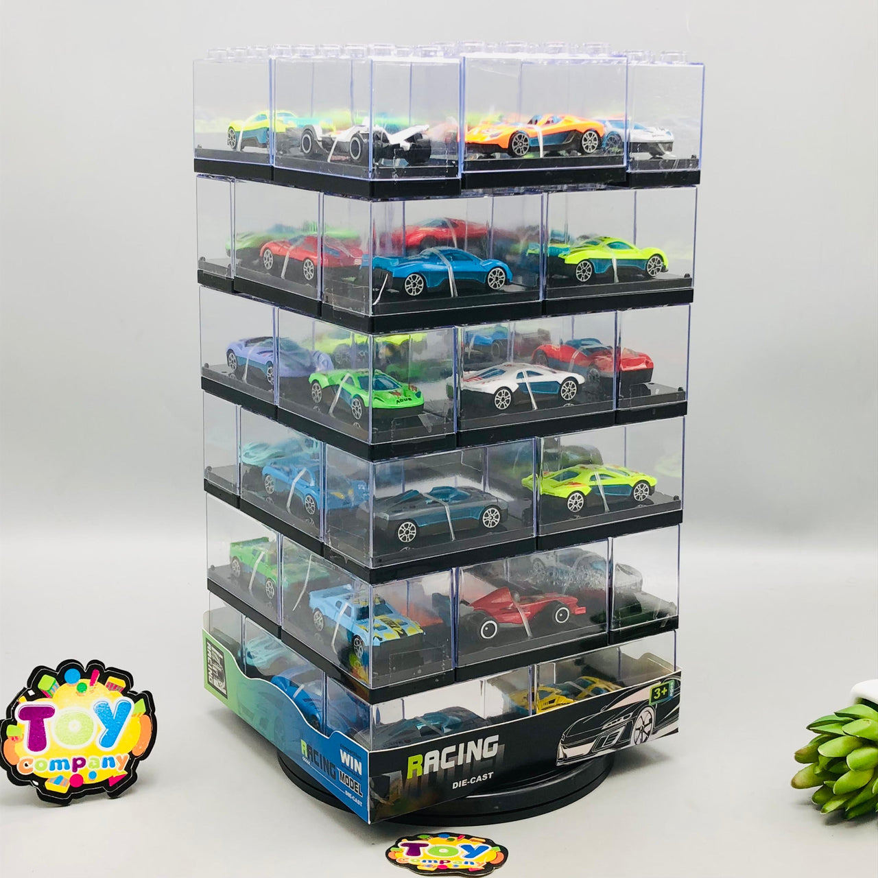 36Pcs Mini Diecast Cars Set With Acrylic Display Box