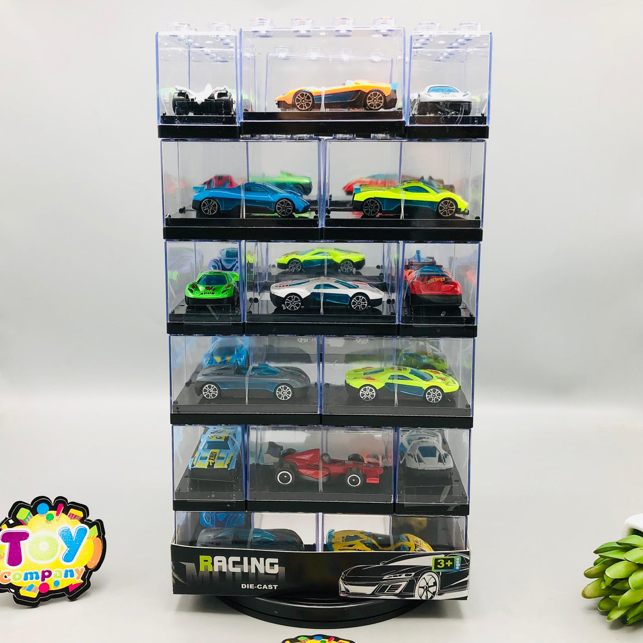 36Pcs Mini Diecast Cars Set With Acrylic Display Box