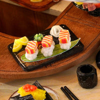 DIY Miniature Revolving Food House With LED Lights