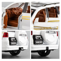 1:24 Diecast Toyota Prado Model Car With Smoke