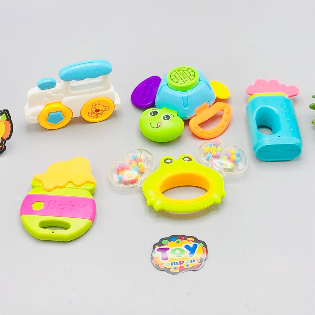 5Pcs Premium Baby Rattles & Teether Set