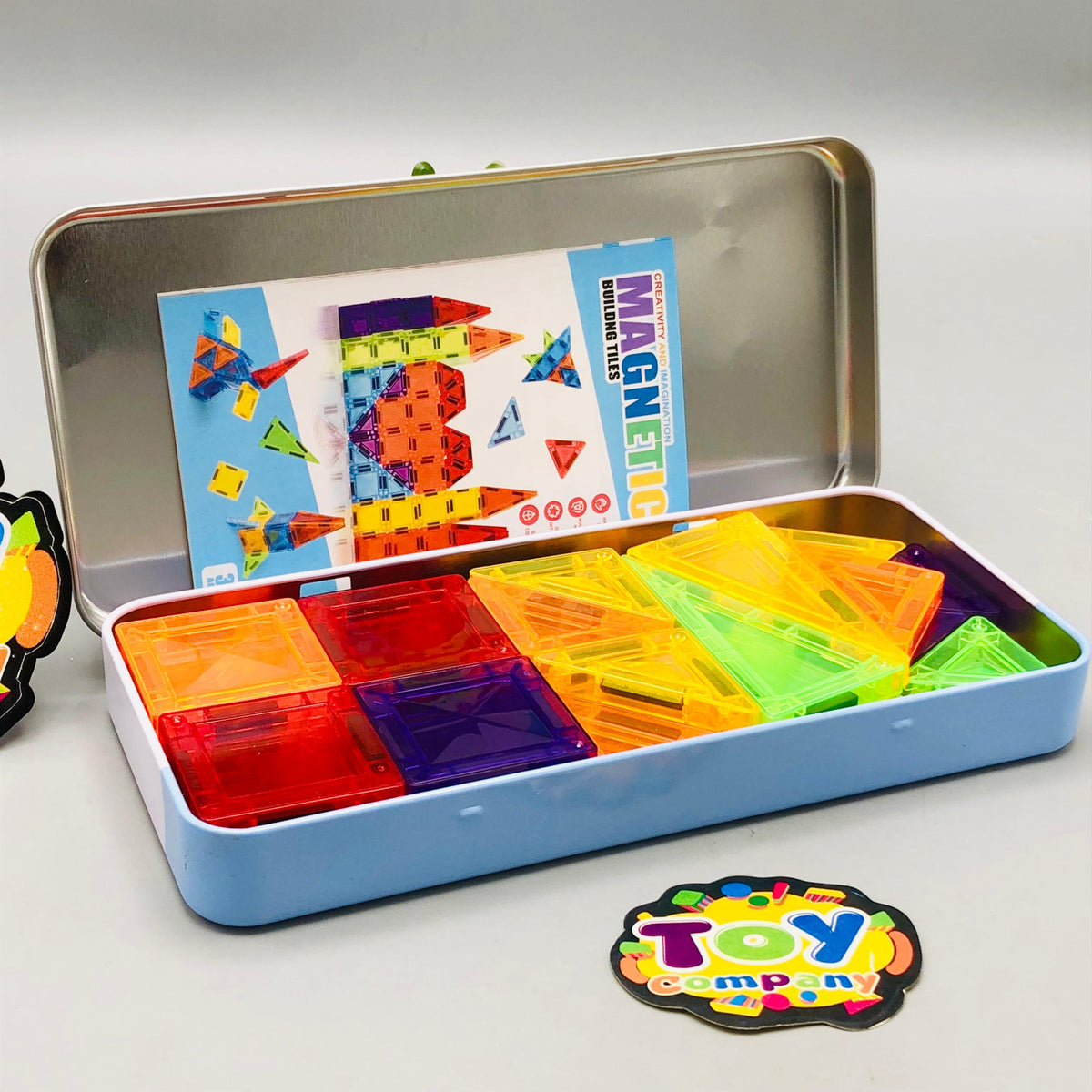 36Pcs Kids Magnetic Tiles Building Set With Storage Box