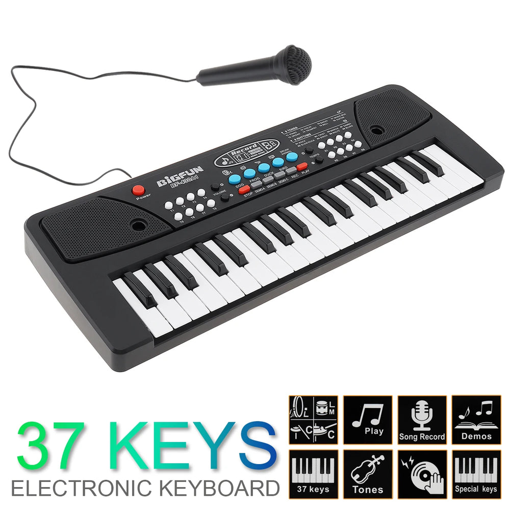 Big Fun 37 Keys Electronic Keyboard With Microphone