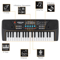 Big Fun 37 Keys Electronic Keyboard With Microphone