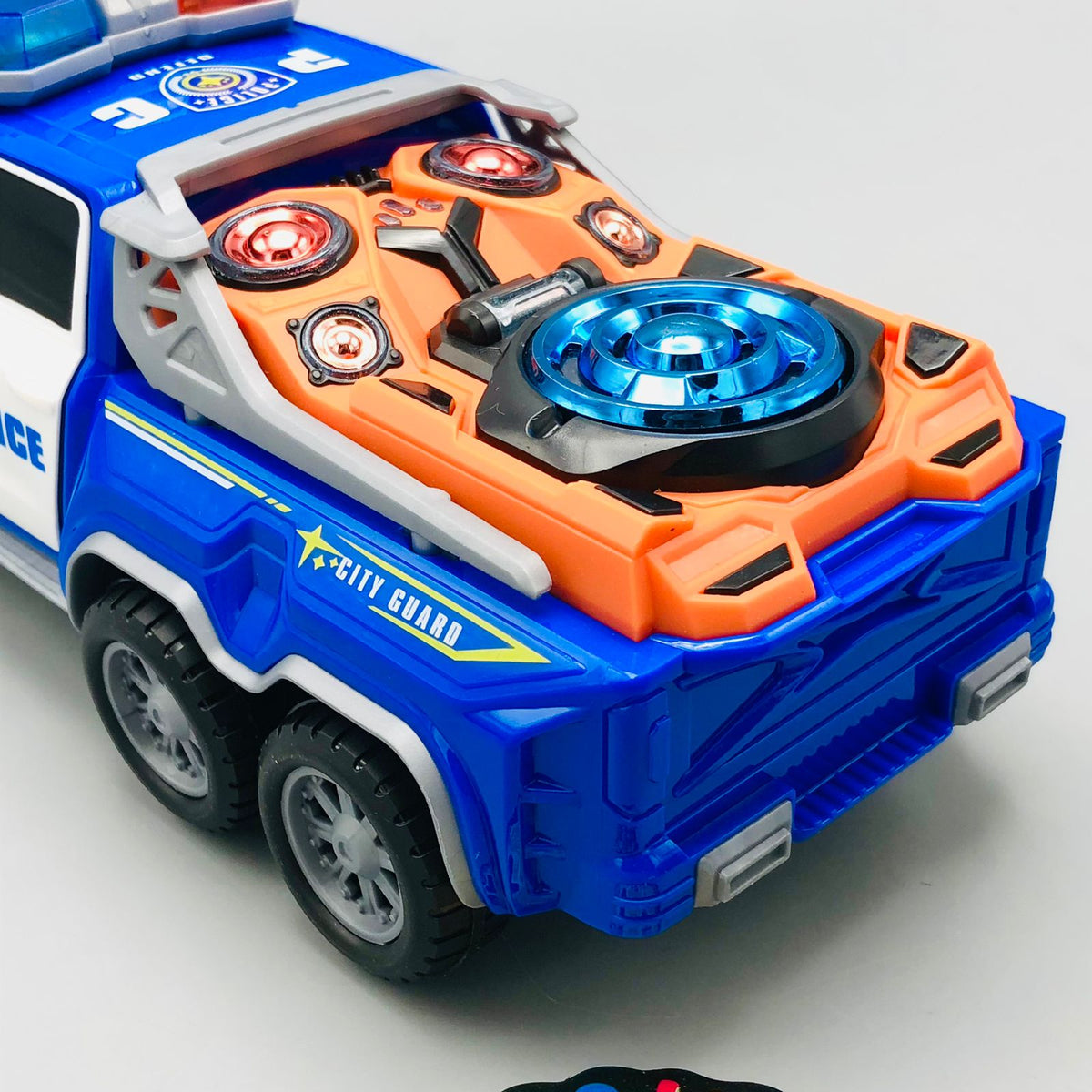 Electronic Musical Police Truck With Openable Doors