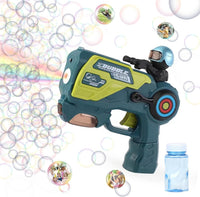 Electric Cool Lighting Space Bubble Gun With Sound