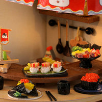 DIY Miniature Revolving Food House With LED Lights