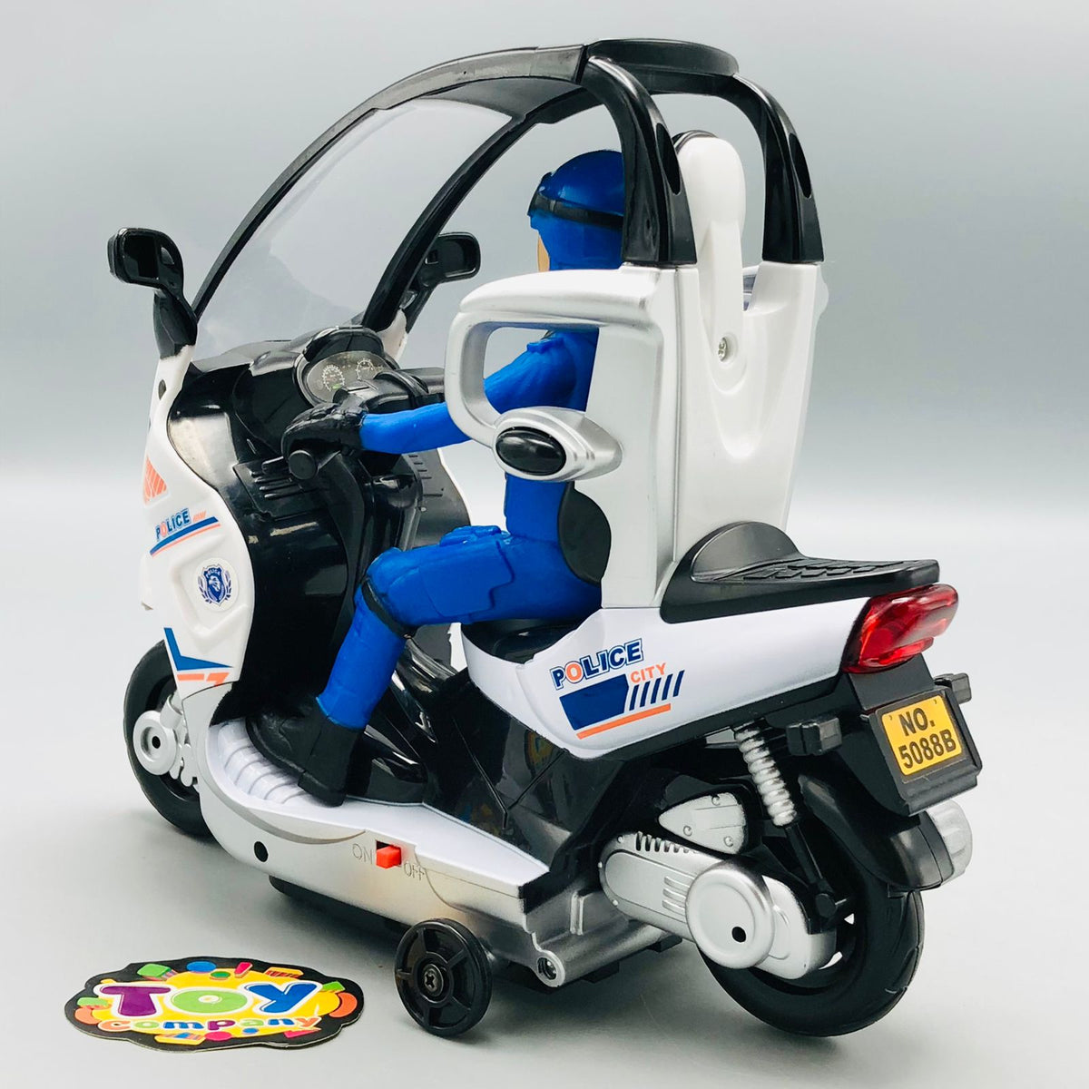 Electric City Patrol Police Bike Toy With Light & Sound