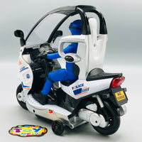 Electric City Patrol Police Bike Toy With Light & Sound