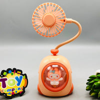Rechargeable Cartoon Design Flexible Lamp Fan - Assortment