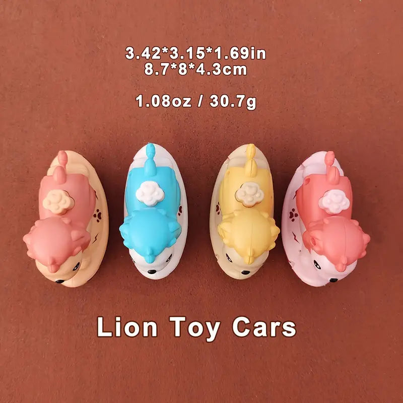Cute Inertial Pressure Lion-Press & Go