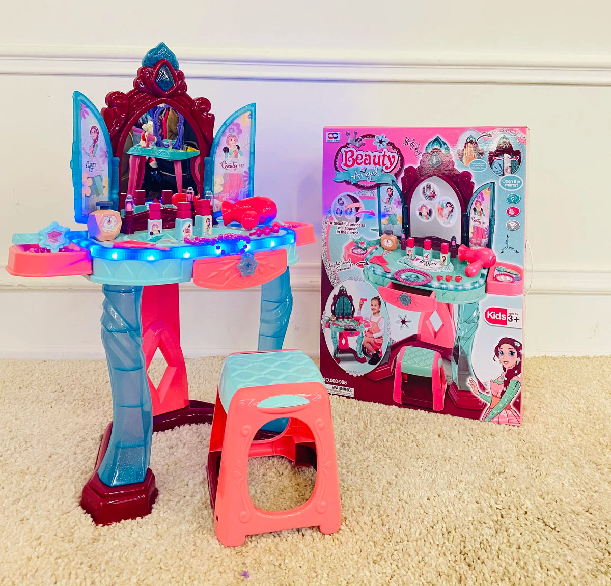 Beauty Angle Magical Dresser Set With Light & Sound