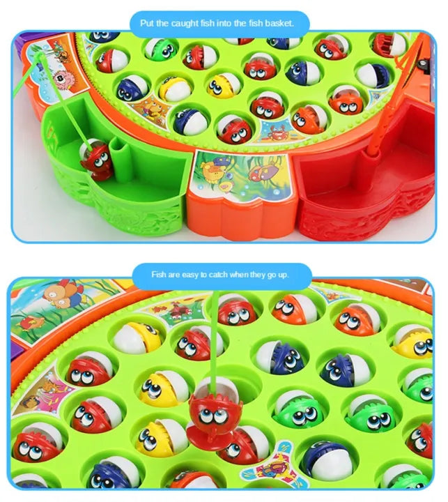 Electric 5 Players Musical Fishing Game With 45 Fish
