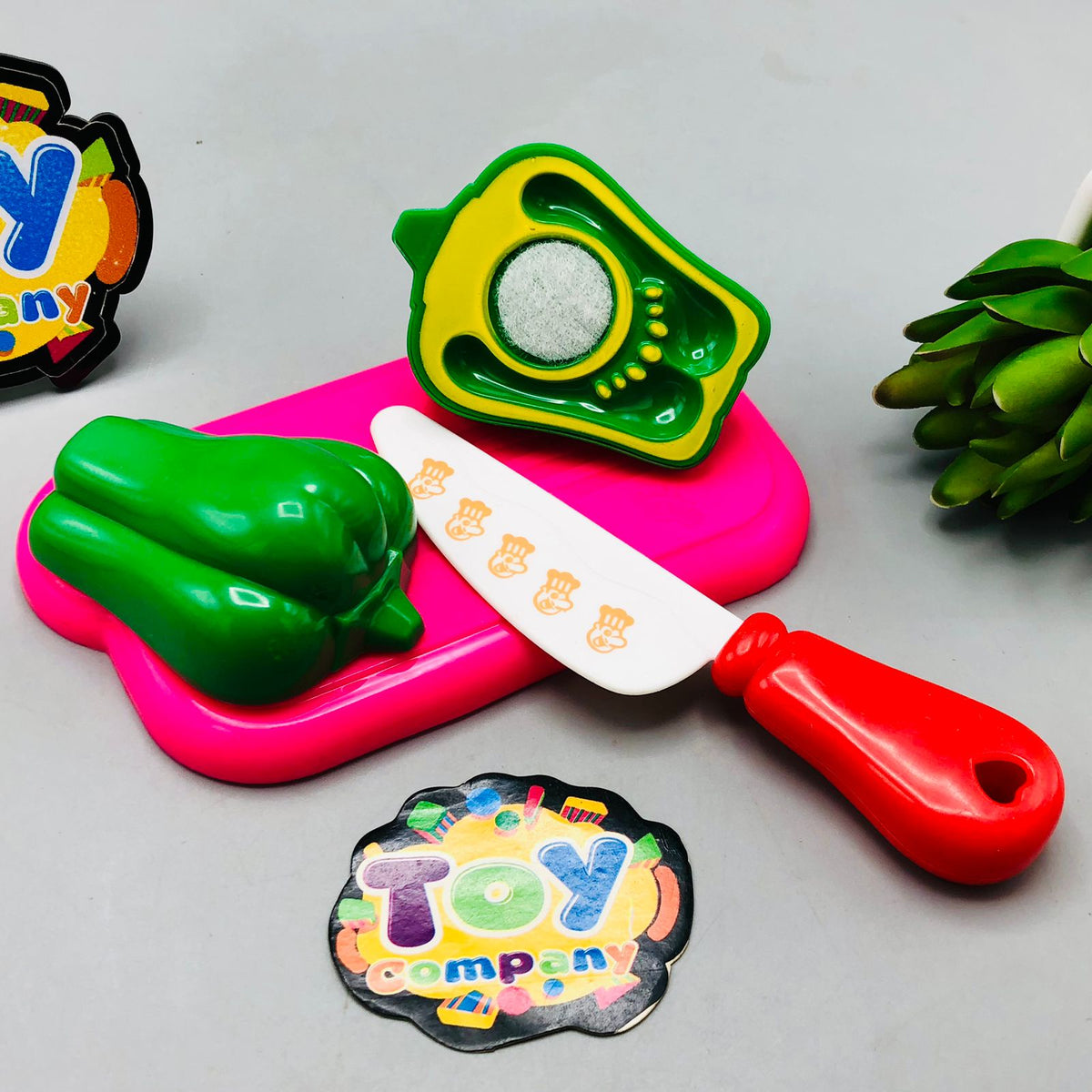 7Pcs Pretend Play Vegetable Cutting Set Without Packaging