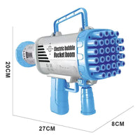 Rechargeable Rocket Launcher Colorful Bubble Gun