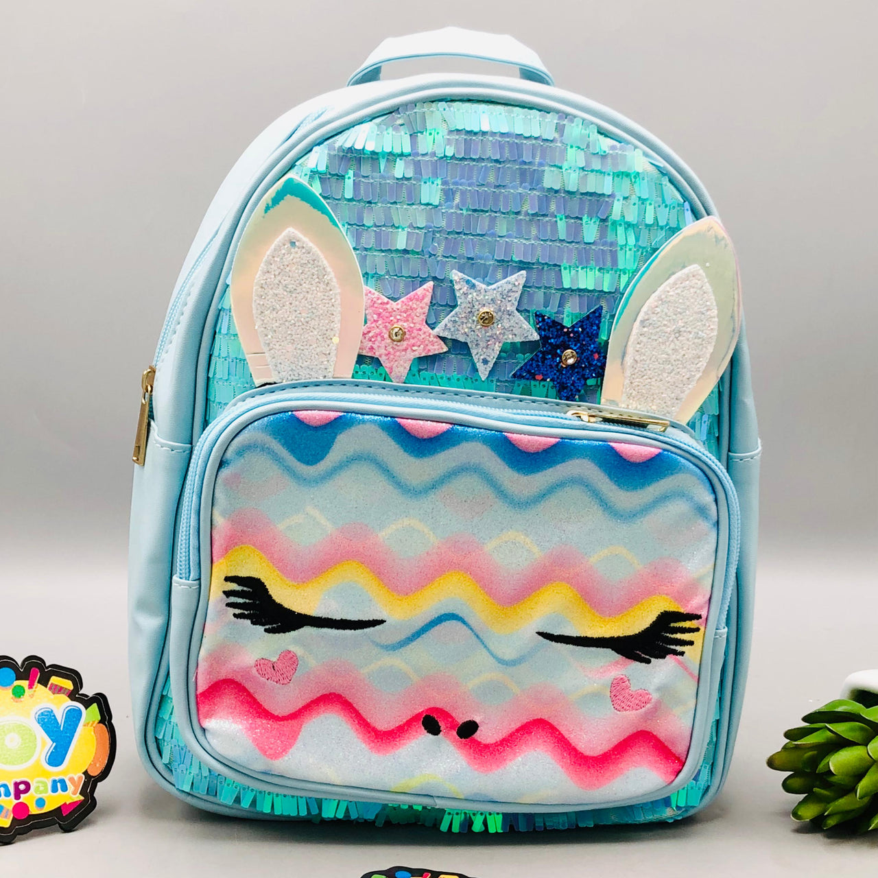 10* Inches Girls Fancy Unicorn Backpack - Blue