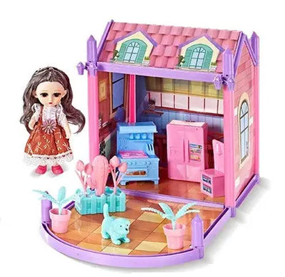 44Pcs DIY Mini Cutie Villa Doll House