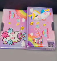 Unicorn Double Sided Geometry Box With Dual Sharpener