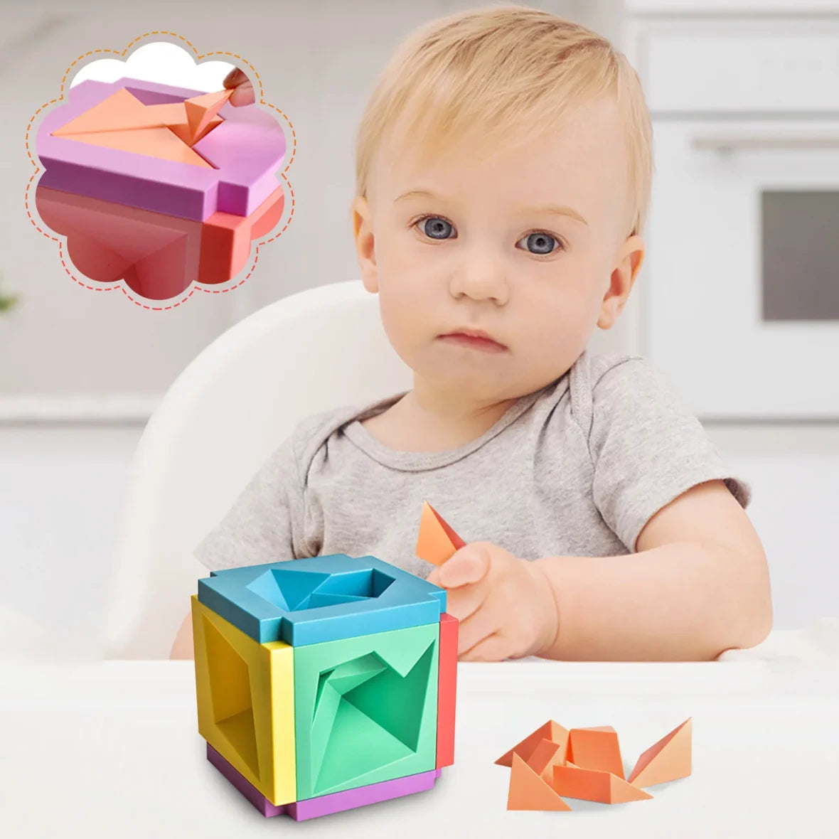 3D Tangram Puzzle Cube Game