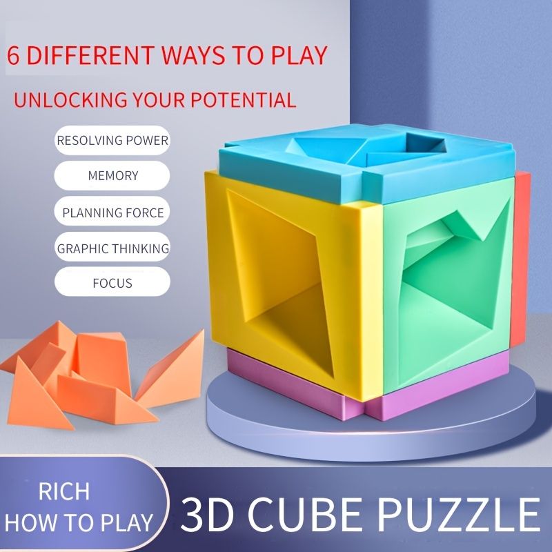 3D Tangram Puzzle Cube Game