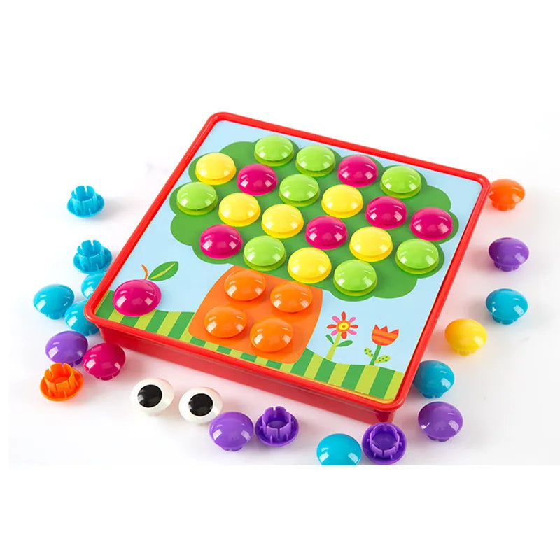 3D Puzzle Buttons Educational Toy