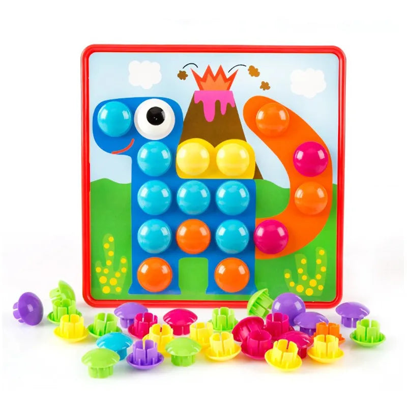 3D Puzzle Buttons Educational Toy